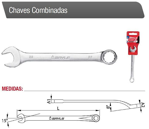 Chave Combinada 17mm Mayle 102014MY * 7356