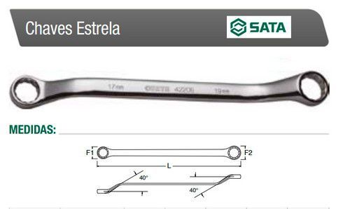 Chave Estrela 8 x 9mm Sata ST42214SC * 10649