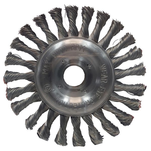 Escova Circular Aço Carbono Fio Torcido Furo central 6" x 1/2 * 12882