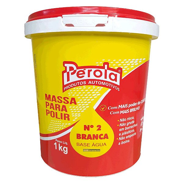 Massa para Polir nº2 Branca Pérola 1kg Base Água * 7241