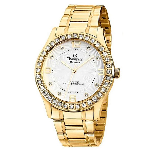 Kit Relógio Champion Passion Feminino Dourado CN29187W