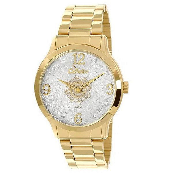 Relógio Condor Feminino Mandala Dourado Analógico CO2036CKK4B
