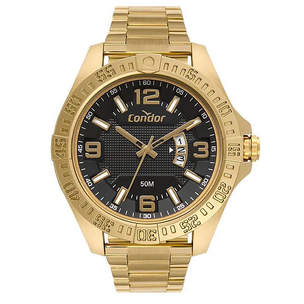 Relógio Condor Masculino Dourado Analógico CO2115MVV7D