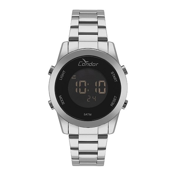 Relógio Condor Feminino Prata Digital COBJ3279ABK3P