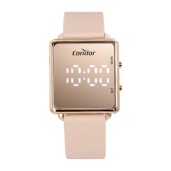 Relógio Condor Feminino Led Rose COBJ3382AE5J