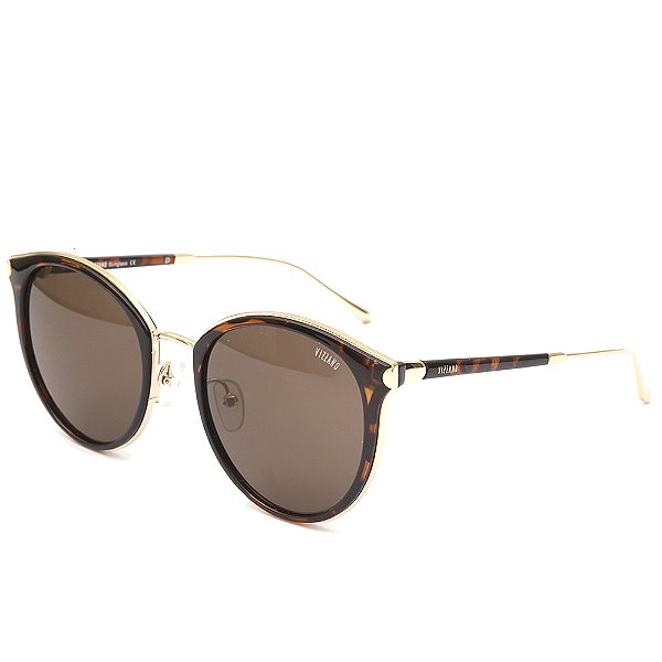 Óculos de Sol Solar Vizzano Diamond CB C100 Feminino Dourado