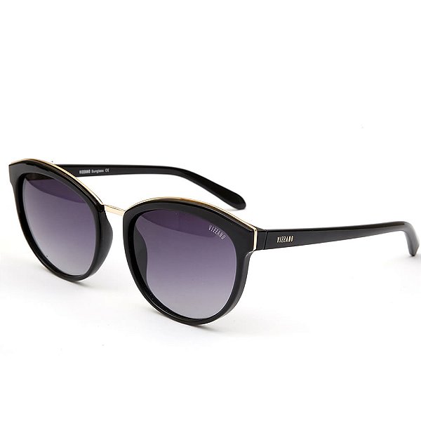 Óculos de Sol Solar Vizzano Diamond CE C100 Degradê Preto