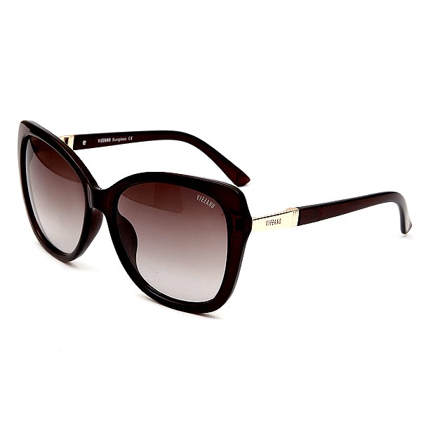 Óculos de Sol Solar Vizzano Diamond CM C200 Degradê Marrom