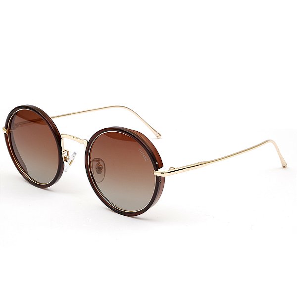 Óculos de Sol Solar Vizzano Diamond CP C100 Degradê Dourado