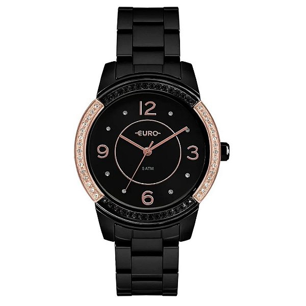 Relógio Euro Feminino Color Mix Preto Analógico EU2036YMQ4P