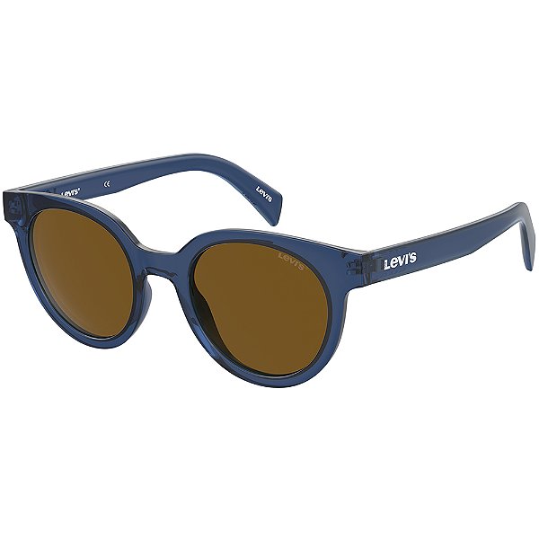 Óculos de Sol Solar Levis 1009/S Redondo Unissex Azul
