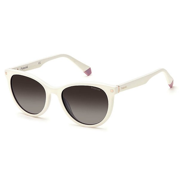 Óculos De Sol Solar Polaroid PLD 4111/S/X Branco Degradê Polarizado
