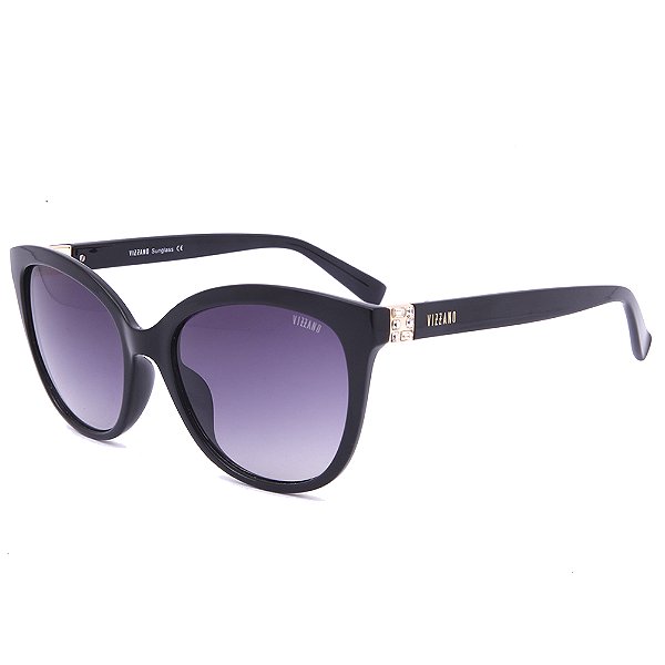 Óculos de Sol Solar Vizzano Ouro 11S AV123 Redondo Preto