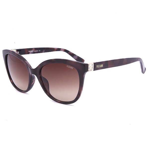 Óculos de Sol Solar Vizzano Ouro 11S AV234 Redondo Marrom