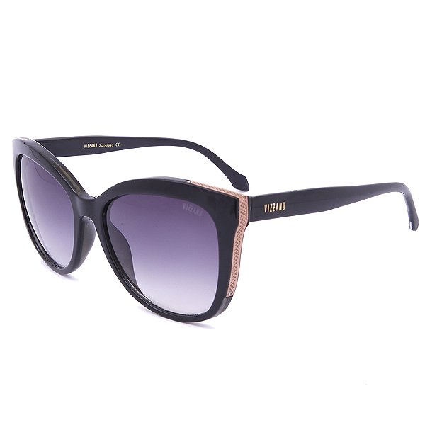 Óculos de Sol Solar Vizzano Ouro 123S C200 Degradê Preto