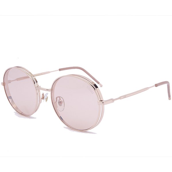 Óculos de Sol Solar Vizzano Ouro 127S C200 Redondo Dourado