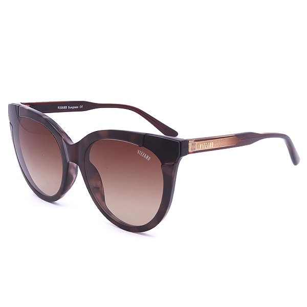 Óculos de Sol Solar Vizzano Ouro 12S AV123 Degradê Marrom