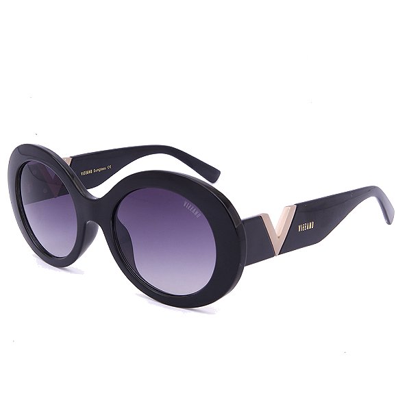Óculos de Sol Solar Vizzano Ouro 132S C100 Degradê Preto