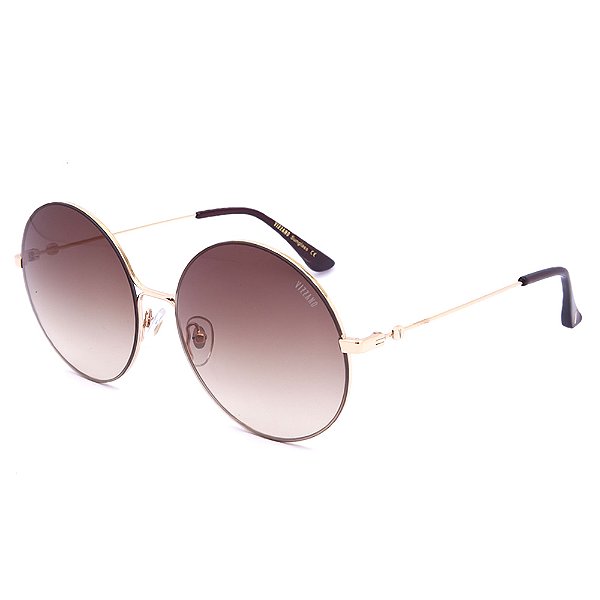 Óculos de Sol Solar Vizzano Ouro 134S C100 Redondo Dourado