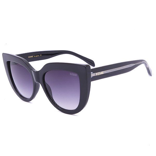 Óculos de Sol Solar Vizzano Ouro 15S AV123 Gatinho Preto