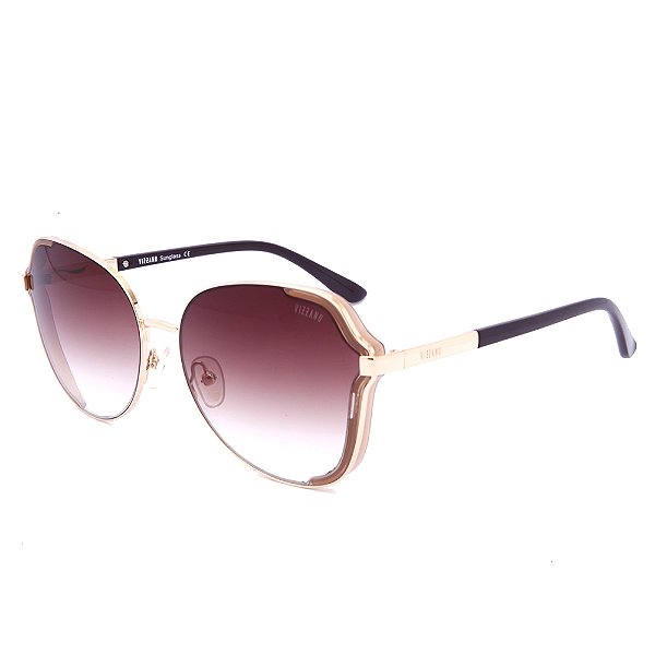 Óculos de Sol Solar Vizzano Ouro 30S AV123 Degradê Marrom
