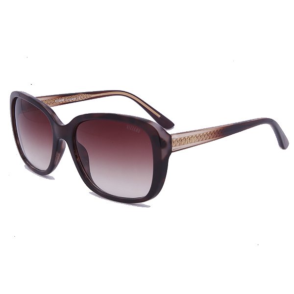 Óculos de Sol Solar Vizzano Ouro 32S AV234 Degradê Marrom
