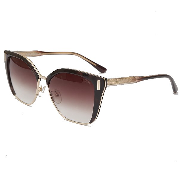 Óculos de Sol Solar Vizzano Ouro 33S AV123 Degradê Marrom