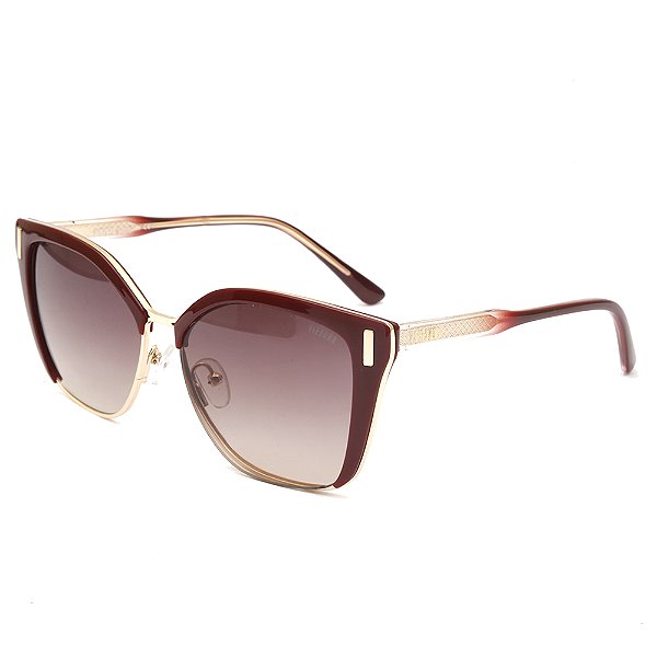 Óculos de Sol Solar Vizzano Ouro 33S AV234 Degradê Bordô