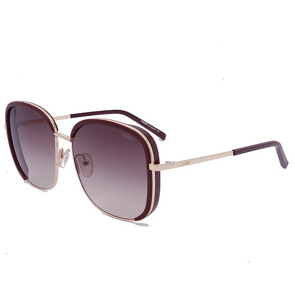 Óculos de Sol Solar Vizzano Ouro 5S AV345 Quadrado Bordô