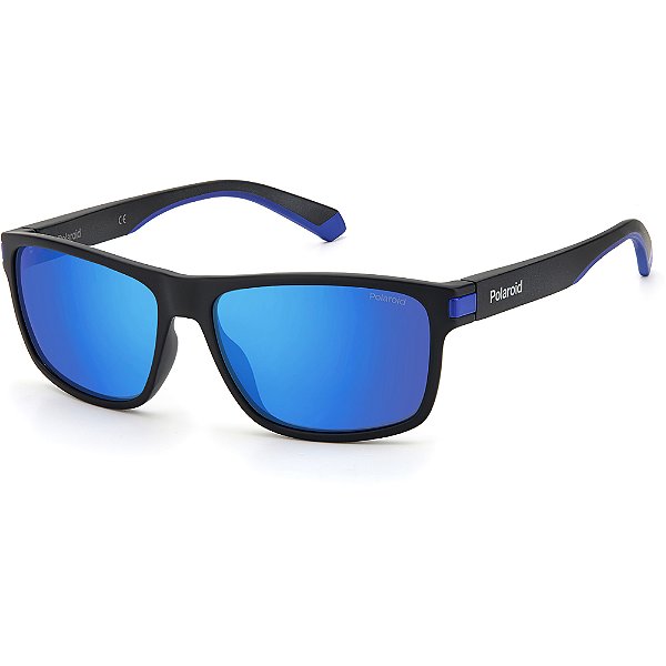 Óculos de Sol Polaroid 2121 S 0VK 585X Preto Masculino