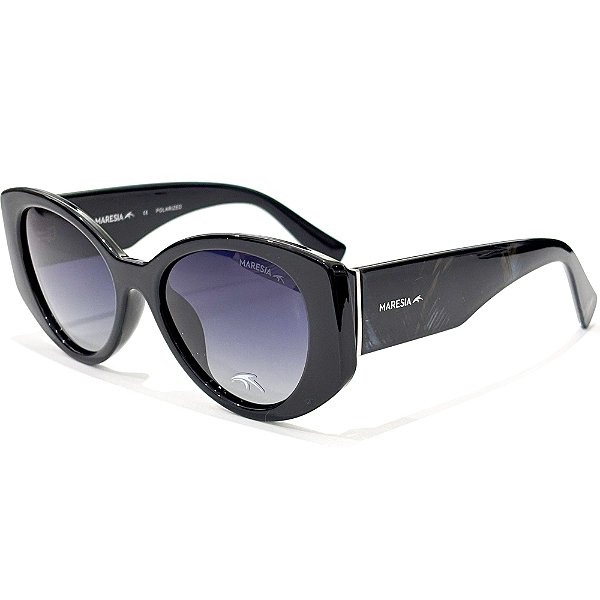Óculos de Sol Maresia MRS001 C100 Polarizado Preto Feminino