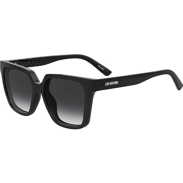 Óculos de Sol Love Moschino Clip On 688C 807 Preto Feminino