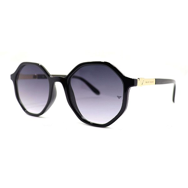 Óculos de Sol Milano Vizzano Ouro 184SL C200 Preto Feminino