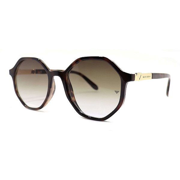 Óculos de Sol Milano Vizzano Ouro 184SL C300 Marrom Feminino
