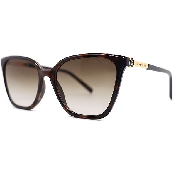 Óculos de Sol Milano Vizzano Ouro 186SL C200 Marrom Feminino