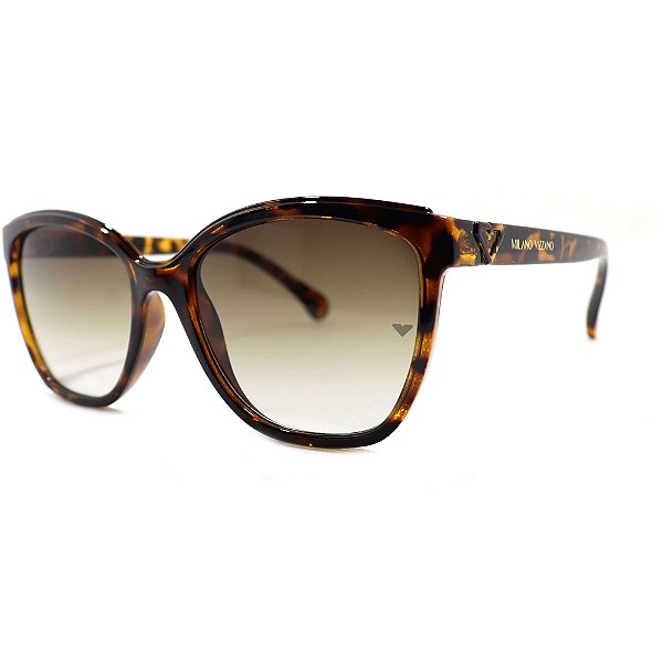 Óculos de Sol Milano Vizzano Ouro 200S C100 Marrom Feminino
