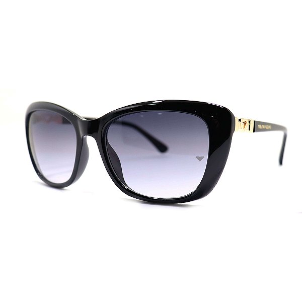 Óculos de Sol Milano Vizzano Ouro 213S C300 Preto Feminino