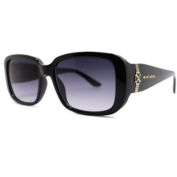 Óculos de Sol Milano Vizzano Ouro 217S C300 Preto Feminino