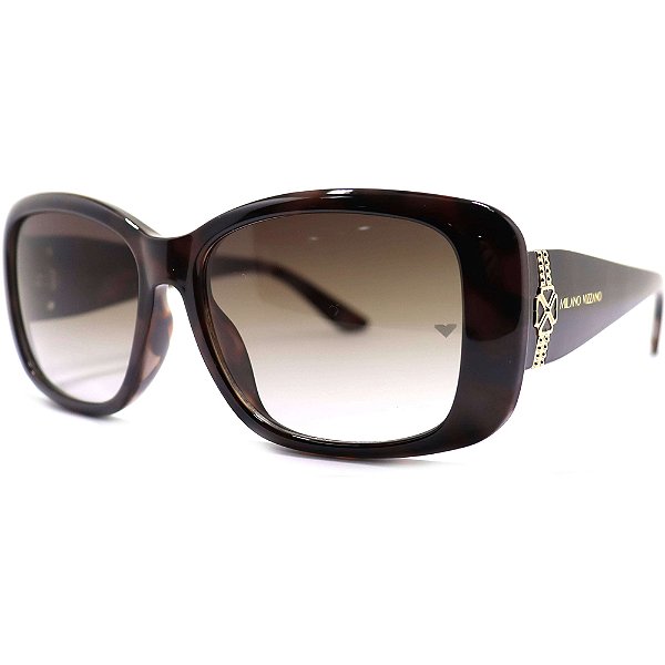 Óculos de Sol Milano Vizzano Ouro 218S C200 Marrom Feminino
