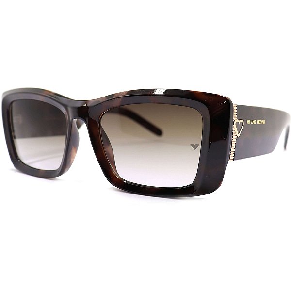 Óculos de Sol Milano Vizzano Ouro 220S C300 Marrom Feminino