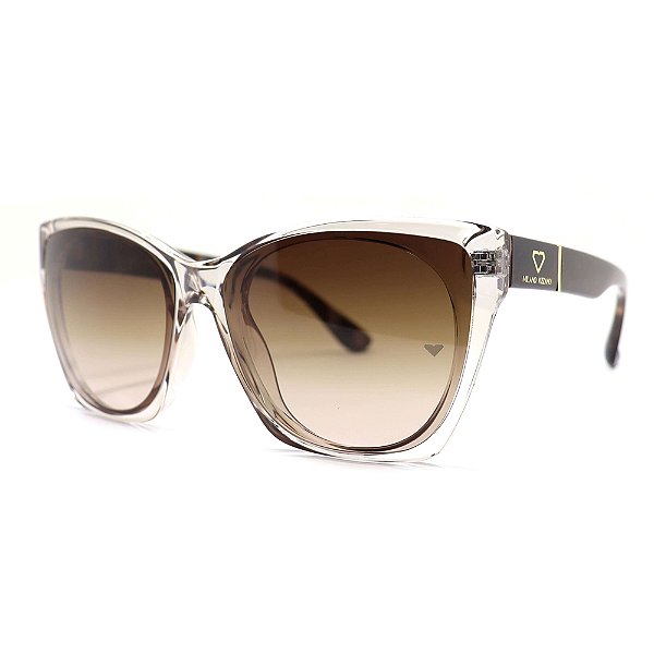 Óculos de Sol Milano Vizzano Ouro 221S C100 Marrom Feminino