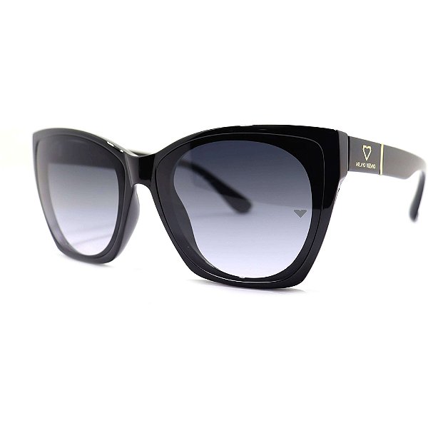 Óculos de Sol Milano Vizzano Ouro 221S C200 Preto Feminino