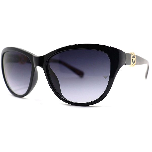 Óculos de Sol Milano Vizzano Ouro 227S C200 Preto Feminino