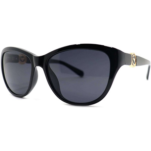 Óculos de Sol Milano Vizzano Ouro 227S C300 Preto Feminino
