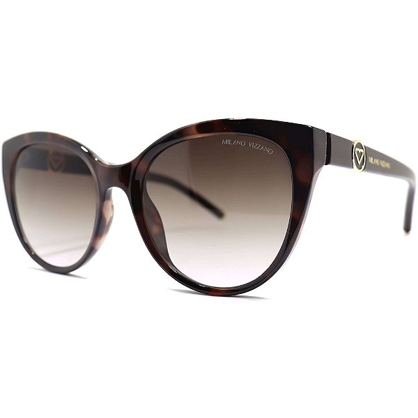 Óculos de Sol Milano Vizzano Ouro 230SL C300 Marrom Feminino