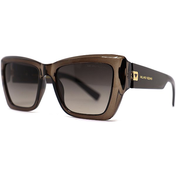 Óculos de Sol Milano Vizzano Ouro 275SL C100 Marrom Feminino