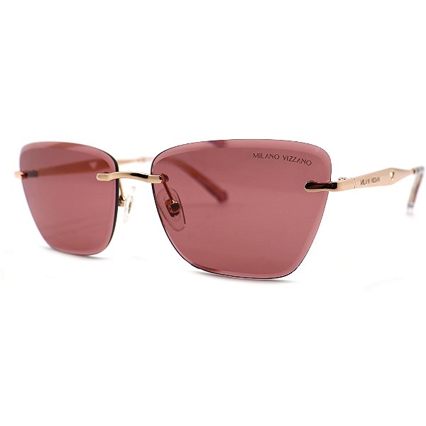 Óculos de Sol Milano Vizzano Ouro 282SL C100 Dourado Feminin