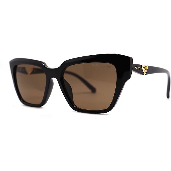 Óculos de Sol Milano Vizzano Ouro 292SL C200 Preto Feminino
