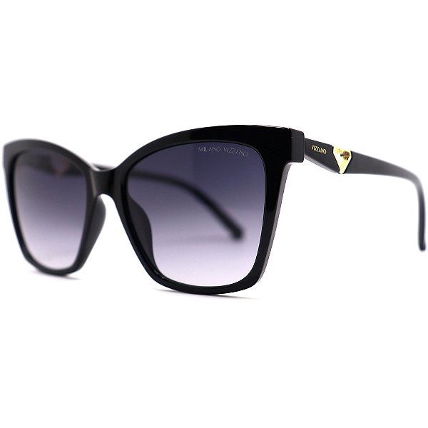 Óculos de Sol Milano Vizzano Ouro 295SL C200 Preto Feminino