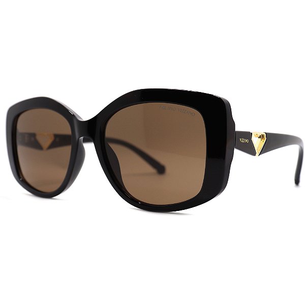 Óculos de Sol Milano Vizzano Ouro 297SL C100 Preto Feminino